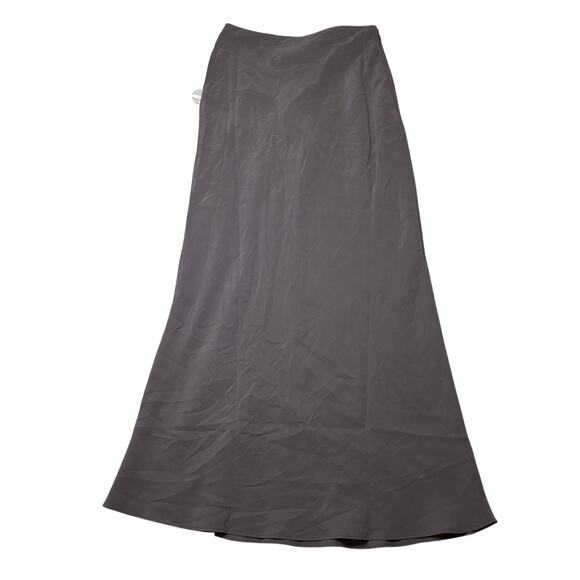 Topshop Soft Touch Twist Low Rise Maxi Skirt Charcoal Gray Modal Blend Sz 4 - Picture 2 of 7